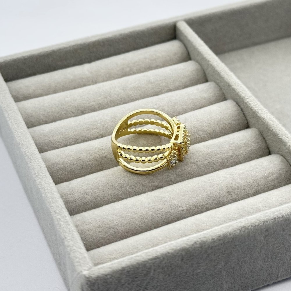 Inel placat aur galben 18k mare