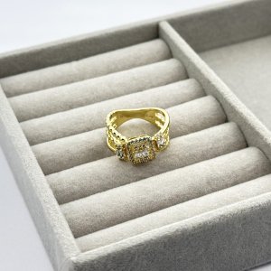 Inel placat aur galben 18k mare