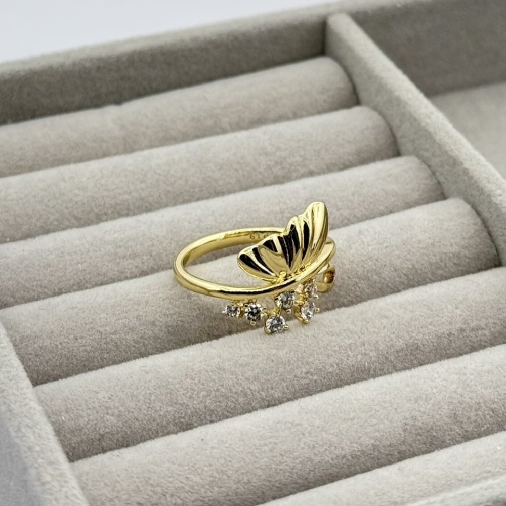 Inel placat aur galben 18k mare