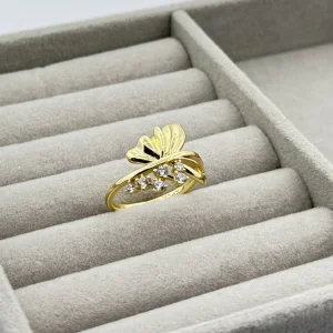 Inel placat aur galben 18k mare