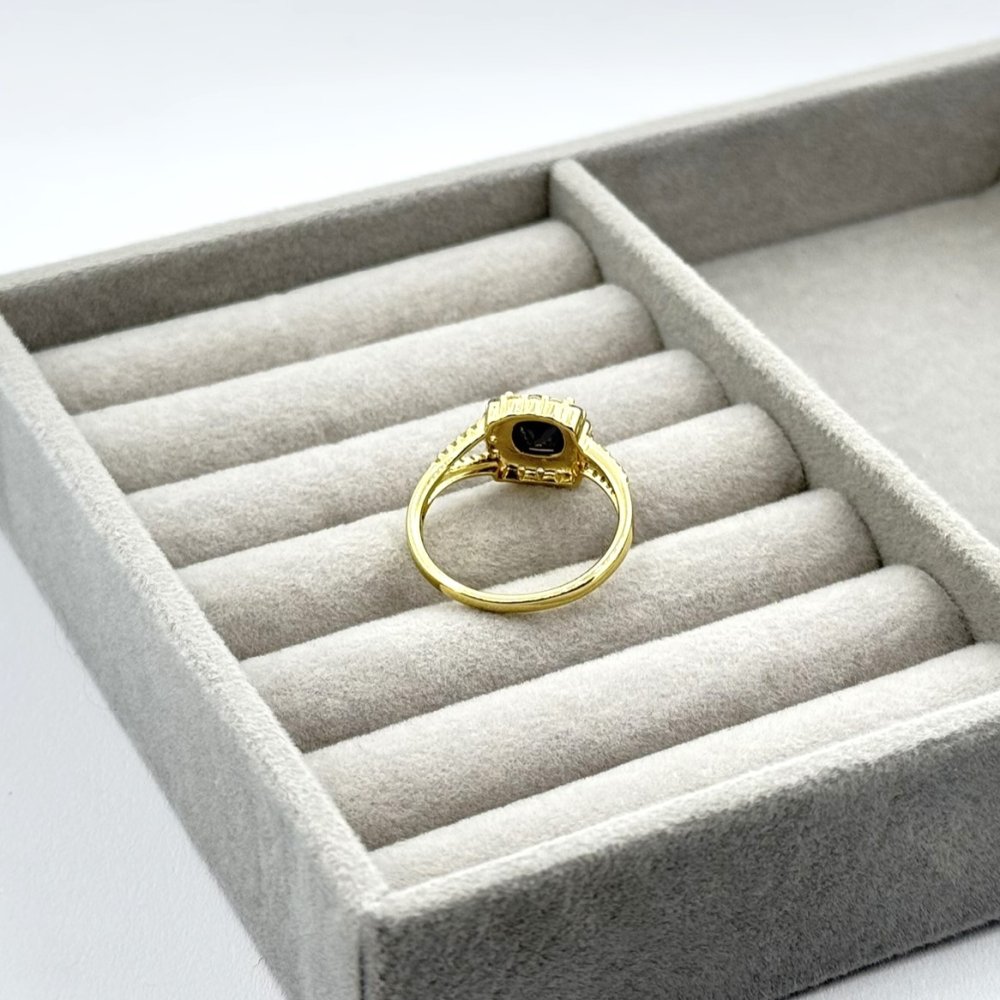 Inel placat aur galben 18k oval