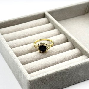 Inel placat aur galben 18k oval