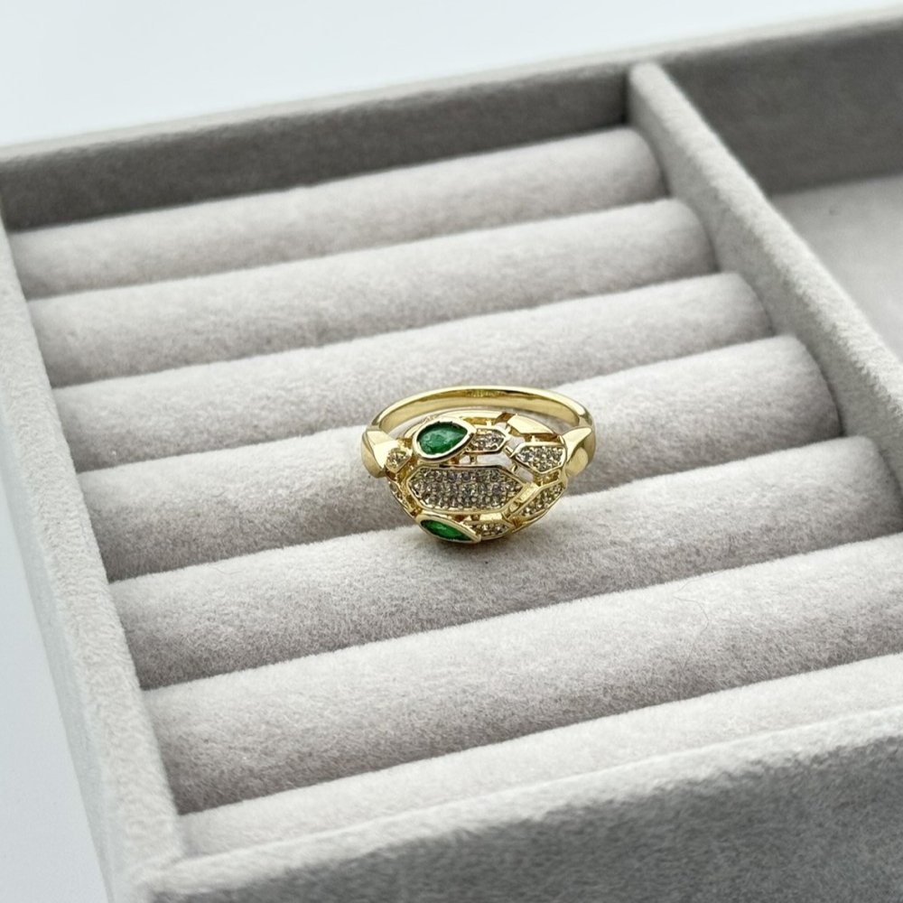 Inel placat aur galben 18k sarpe