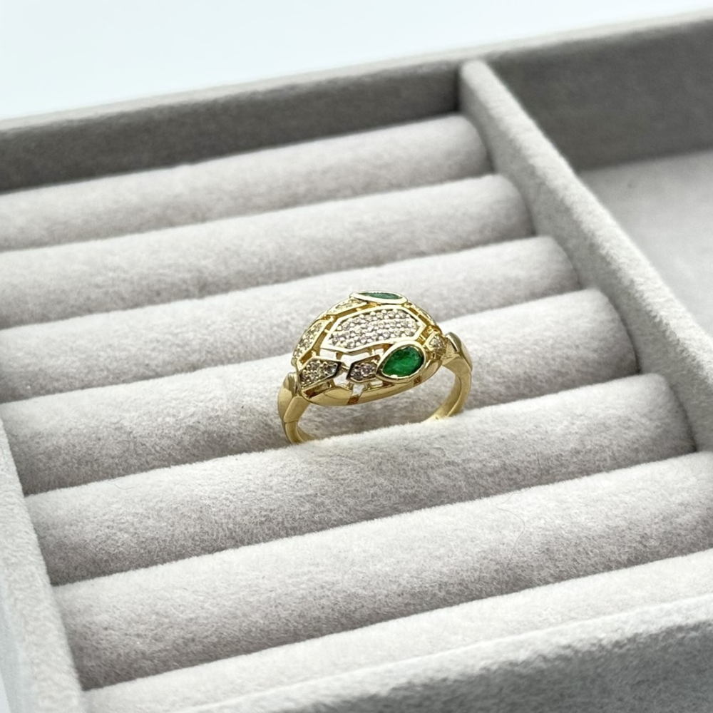 Inel placat aur galben 18k sarpe