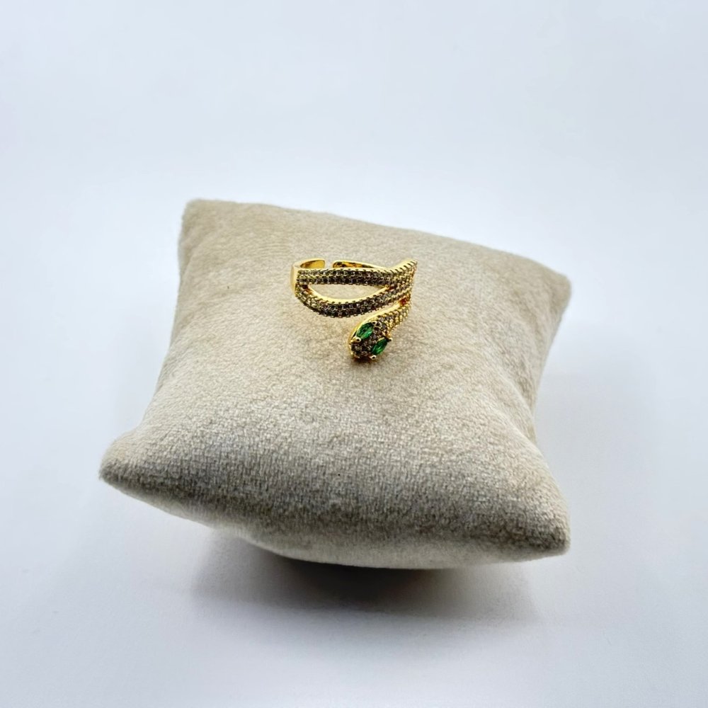 Inel placat aur galben 18k sarpe