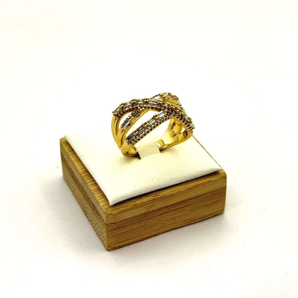 Inel placat aur galben 18k statement