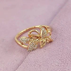 Inel placat aur rose 18k
