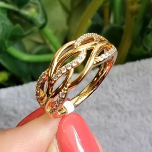 Inel placat aur rose 18k