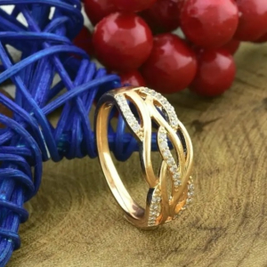 Inel placat aur rose 18k