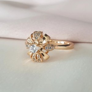 Inel placat aur rose 18k