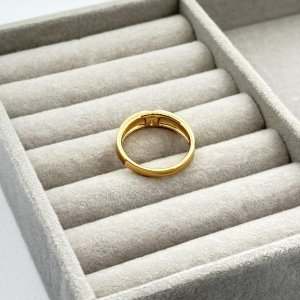 Inel placat aur stilizat 18k