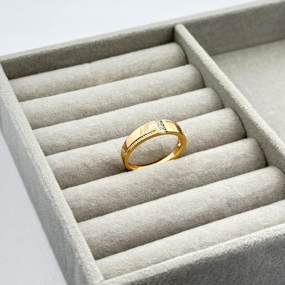 Inel placat aur stilizat 18k