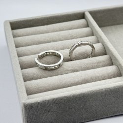 Inel rodiat cu cristale Zirconia