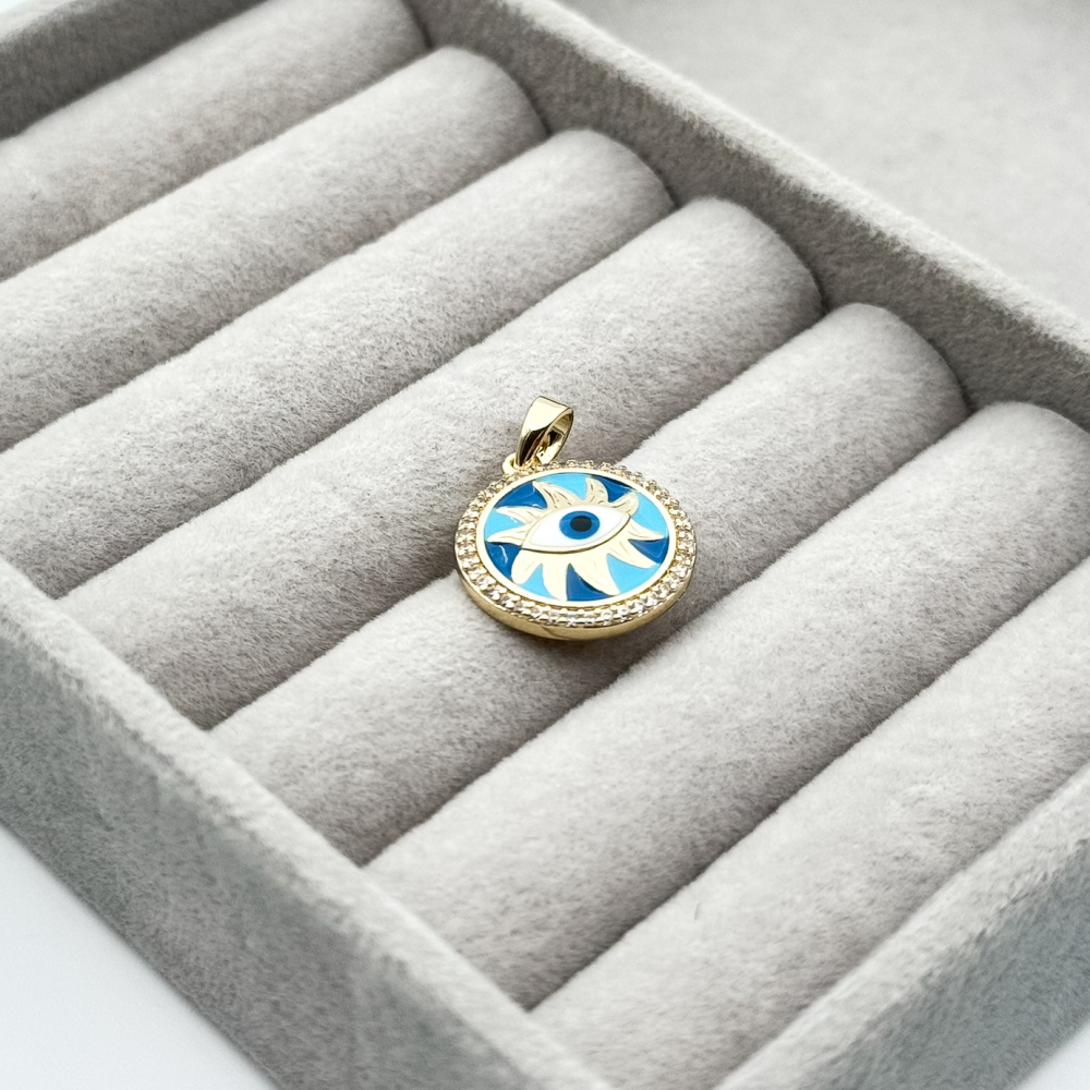 Pandantiv placat aur 18k colorat
