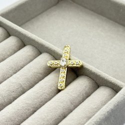 Pandantiv placat aur 18k cruce Pandantiv placat aur 18k cruce