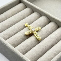 Pandantiv placat aur 18k cruce