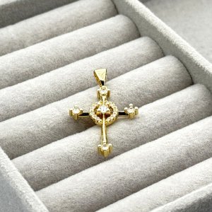 Pandantiv placat aur 18k cruce