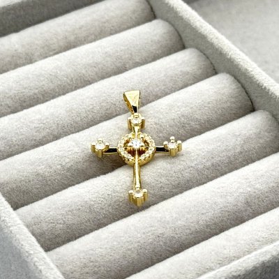 Pandantiv placat aur 18k cruce