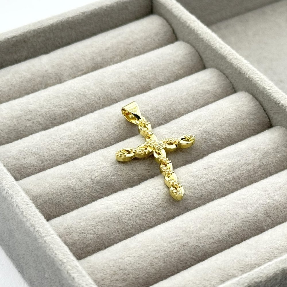 Pandantiv placat aur 18k cruce