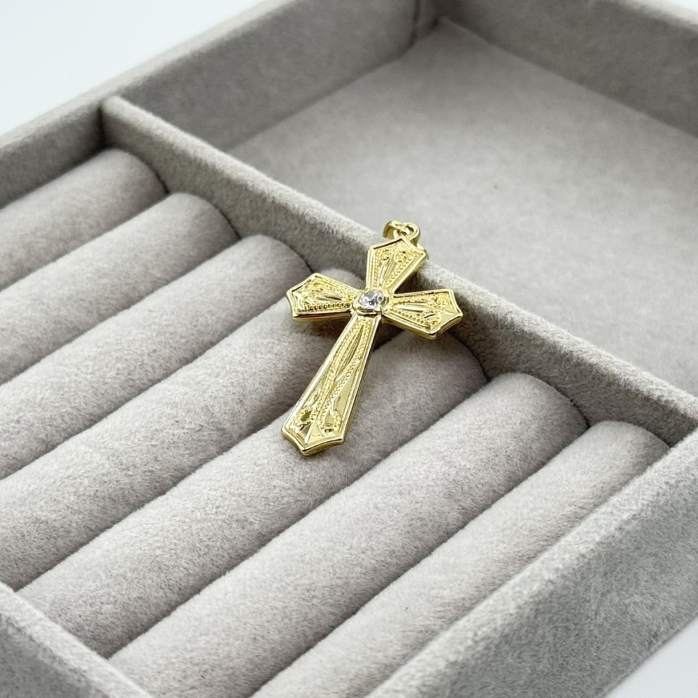 Pandantiv placat aur 18k cruce