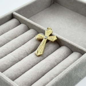 Pandantiv placat aur 18k cruce