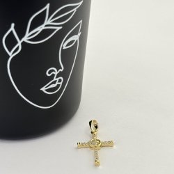 Pandantiv placat aur 18k cruciulita