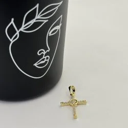Pandantiv placat aur 18k cruciulita
