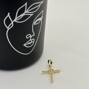Pandantiv placat aur 18k cruciulita