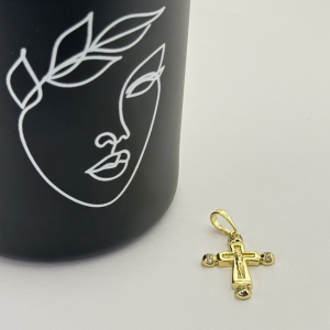 Pandantiv placat aur 18k cruciulita