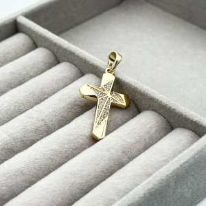 Pandantiv placat aur 18k cruciulita