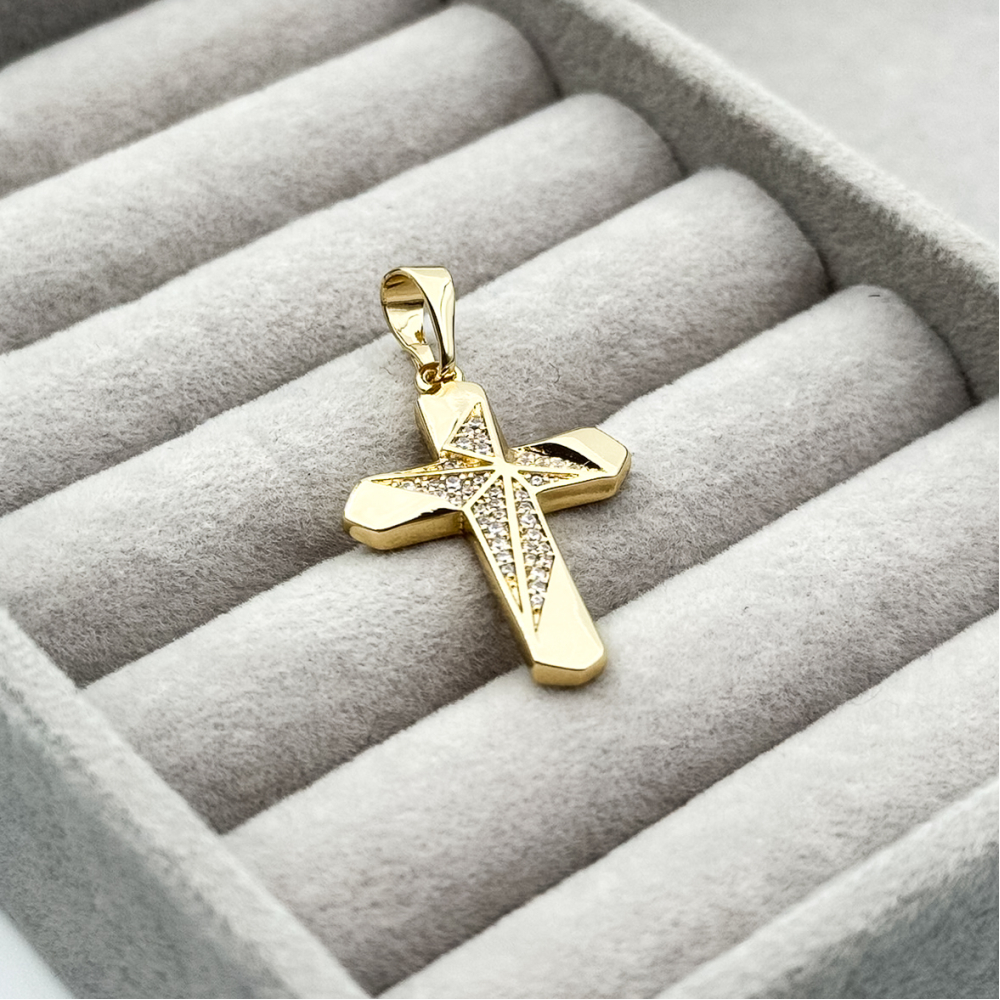 Pandantiv placat aur 18k cruciulita