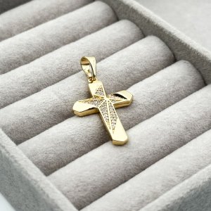 Pandantiv placat aur 18k cruciulita