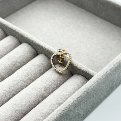 Pandantiv placat aur 18k cu cristale Zirconia