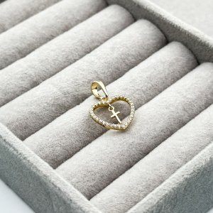 Pandantiv placat aur 18k cu cristale Zirconia