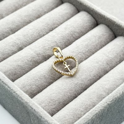 Pandantiv placat aur 18k cu cristale Zirconia