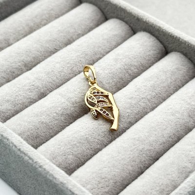 Pandantiv placat aur 18k cu cristale Zirconia