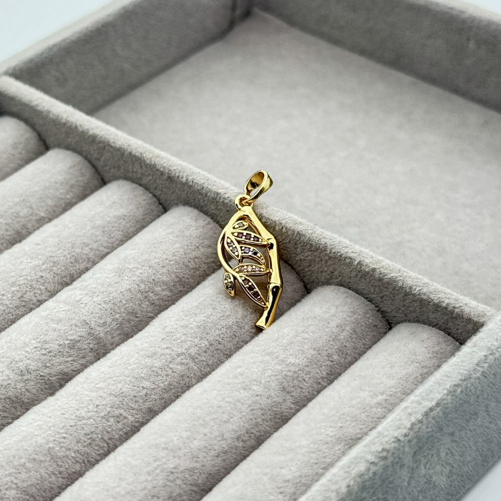 Pandantiv placat aur 18k cu cristale Zirconia