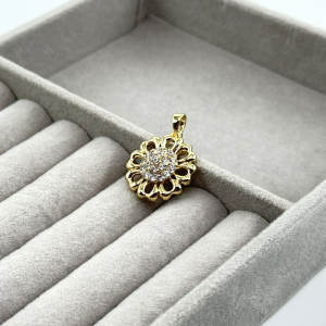 Pandantiv placat aur 18k floare