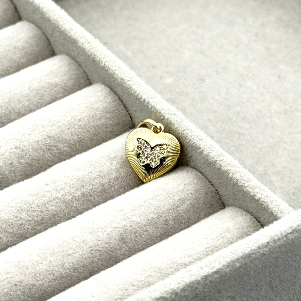 Pandantiv placat aur 18k fluturas