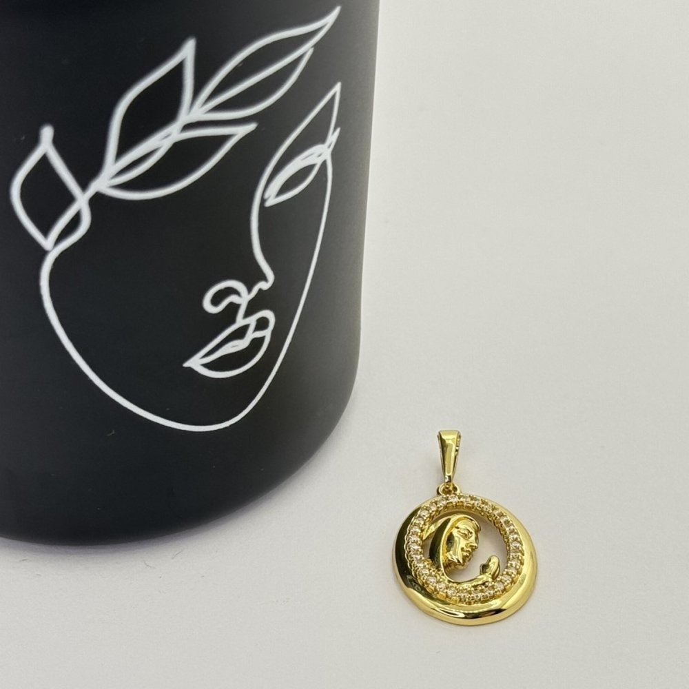 Pandantiv placat aur 18k iconita