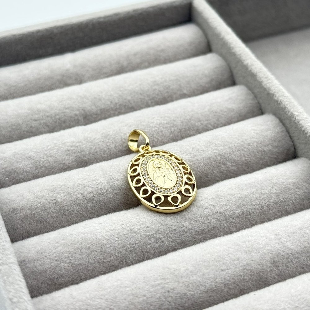 Pandantiv placat aur 18k iconita