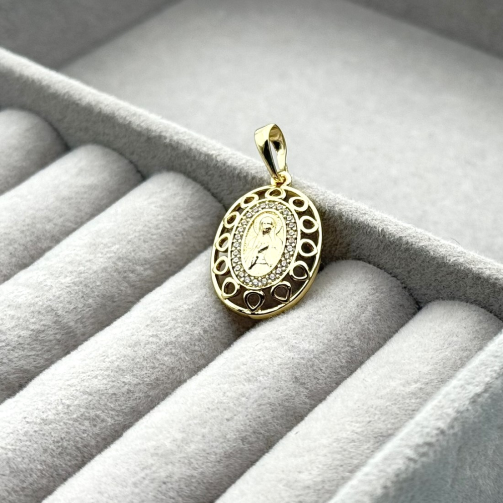 Pandantiv placat aur 18k iconita