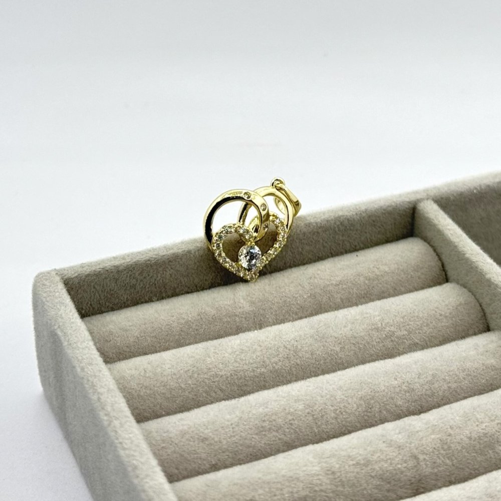 Pandantiv placat aur 18k inima