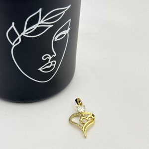 Pandantiv placat aur 18k inima Pandantiv placat aur 18k inima
