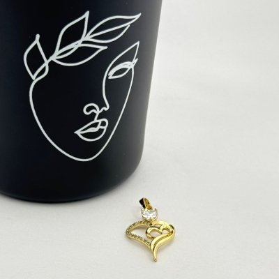 Pandantiv placat aur 18k inima