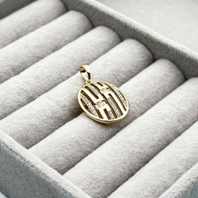 Pandantiv placat aur 18k modern