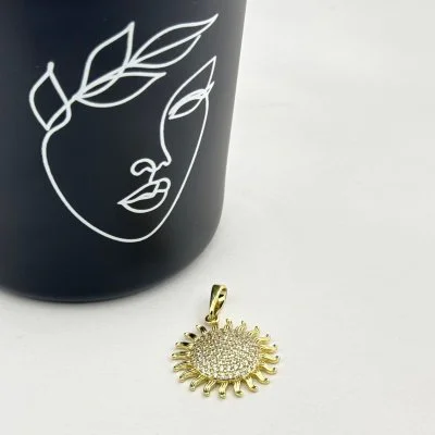 Pandantiv placat aur 18k soare