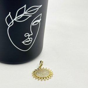 Pandantiv placat aur 18k soare
