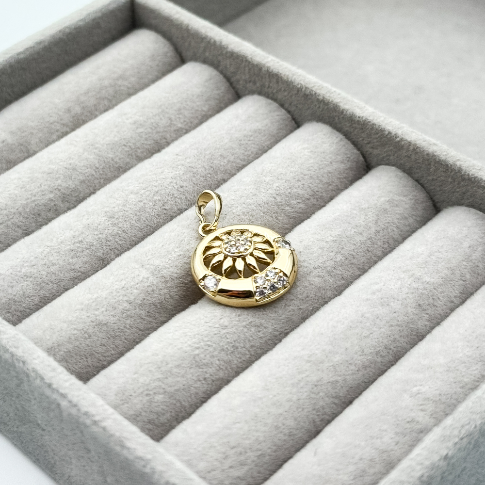 Pandantiv placat aur 18k soare