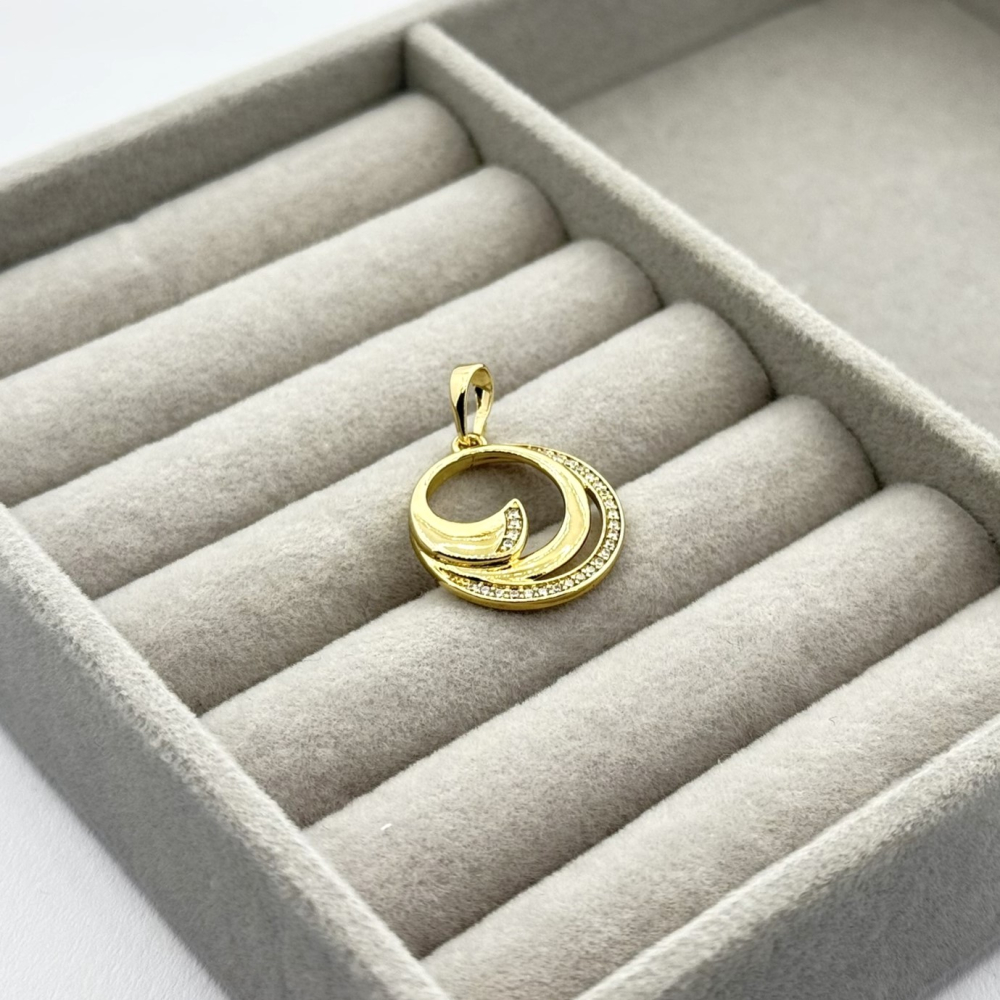 Pandantiv placat aur 18k stilizat